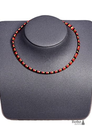 Boho Necklace, Tila Bead Choker, Color of Life
